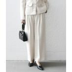 パンツ SHIPS any_ ツイード タック セミワイド パンツ「NAVY BLUE」 レディース