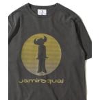 tシャツ 「JAMIROQUAI/ジャミロクワイ」ヴィンテージ風サークルロゴTシャツ / ピグメントTシャツ レディース メンズ
