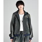 ブルゾン アウター line sleeve track zip parker jacket / ラインスリーブトラックジップパーカージャケット メンズ