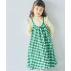 ワンピース 「ジュニア対応」ギンガムチェックワンピース＆メロウトップスセット キッズ 子供服 女の子