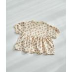 トレーナー  「軽やかスウェット」ペプラムデザイン 総柄スウェット キッズ 子供服 女の子