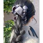 ヘアクリップ 縁グログランバナナクリップ