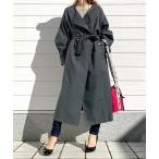 トレンチコート コート ノーカラートレンチコート レディース