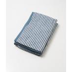 ブランケット ブロックプリントキルトケット ストライプ 140×200cm