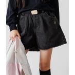パンツ ベルト付きデニムショーパン キッズ 子供服 女の子