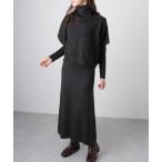 ワンピース 「2点セット」 クルーネック ニットワンピース＆プルオーバー