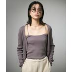 キャミソール 「セットアップ対応」キュプラコットンリブクロスキャミソール