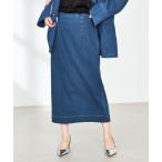 スカート 「RM denim」スリットタイトデニムスカート