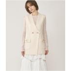 ショッピングジレ ベスト ジレ ルーズツイードジレジャケット レディース