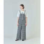パンツ チェックツイードサロペット レディース