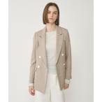 ショッピングリネン ジャケット テーラードジャケット リネンライクダブルジャケット レディース