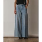 ジーンズ デニム デニムパンツ ヒッコリーデニムワイドパンツ レディース