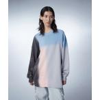 トレーナー スウェット Gradient Color-block Oversized Sweatshirt / グラデーションカラースウェット レディ