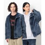 ブルゾン アウター パッチワーク風デニムショートブルゾン メンズ レディース