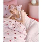 ベッド 寝具 「Sleep」ストロベリー柄2点セット(セミダブル)