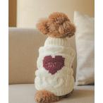犬 服 「CAT＆DOG」ハートアランハイネックプルオーバー