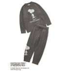 パジャマ 「PEANUTS」「HOMME」ベビモコジャガードプルオーバー&ロングパンツセット メンズ
