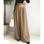 ショッピングラップ パンツ 今季トレンドの抜け感がほどよい♪カットジョーゼットワイドラップパンツ レディース