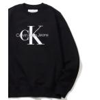 トレーナー スウェット 「Calvin Klein JEANS/カルバンクライン ジーンズ」モノグラムフロックロゴトレーナー メンズ レディース