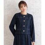 ブラウス シャツ 「セットアップ対応」おとなデニムジャケット レディース