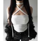  cup имеется топ [ 3color | cup есть ] длинный короткое колье Cross шея топ | long choker cross neck camisole