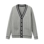 カーディガン  カーディガン ケーブル ライン入り 綿 7G 制服 学生服 高校生 スクール キッズ 子供服 女の子