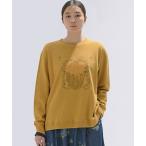 ショッピングローン トレーナー スウェット 40／20裏毛×60コットンローンガーランドプチフラワー刺繍トレーナー レディース