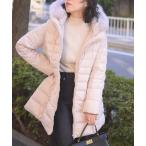 ショッピング毛皮 ダウンコート ダウンジャケット 高密タフタファー付き２WAYダウンコート（ダウン・フェザー） レディース