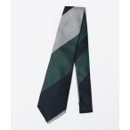 ショッピングネクタイ ネクタイ SHIPS: シルク ヘリンボーン ワイド ストライプ ネクタイ