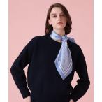 スカーフ バンダナ ストライプフラワースカーフ レディース