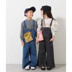 サロペット オーバーオール 「2025年S/S新作」「KIDS」裾ほどき加工デニムサロペット キッズ 子供服 女の子
