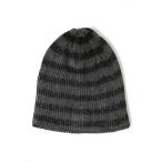 ニット帽 ニットキャップ RACAL / Lace Knitting Stripe Beanie レディース