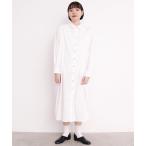 シャツワンピース recycle OX    数字刺繍シャツワンピース