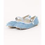 バレエシューズ パンプス ソフトチュールフリルバレエシューズ