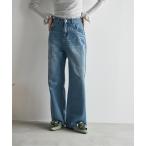 ジーンズ デニム デニムパンツ ハートダメージデニムパンツ レディース