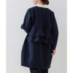  no color пальто пальто [ новый продукт 2/13 продажа ][SONO/so-no][SONO NAVY/so-no темно-синий ] задний оборка laun тарелка пальто 