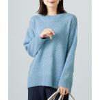 ニット セーター ラメ調バックスリットニットプルオーバー レディース