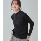 tシャツ 「S-LL」テレコリブハイネックトップス レディース