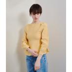 ニット セーター バックレースアッププルオーバー レディース