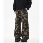  брюки-карго широкий Silhouette камуфляж -ju рисунок брюки-карго мужской женский 
