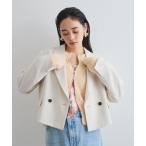 ジャケット テーラードジャケット 「洗える」ダブルショートジャケット レディース