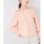 ショッピングオフショルダー ニット セーター 「emur/エミュール」オフショルダーニット レディース