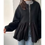 ショッピングバルーン ブルゾン アウター バルーンペプラムジップブルゾン レディース