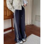 スウェットパンツ ジャージ 裏起毛 ラインパンツ スウェット トラックパンツ レディース