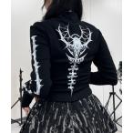 tシャツ スカルハイネックトップ レディース メンズ