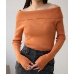 ショッピングオフショルダー ニット セーター オフショルダーニット レディース