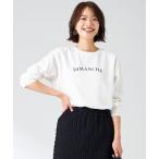 tシャツ 「洗える」2wayストレッチジョーゼットロゴ ロンT レディース