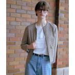 コート アウター 「洗える」Calameraリングメッシュ ジャケット レディース