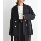 ジャケット テーラードジャケット バックプリーツ微配色ジャケット レディース