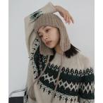 ニット帽 ニットキャップ イヤーフラップ ニットビーニー レディース